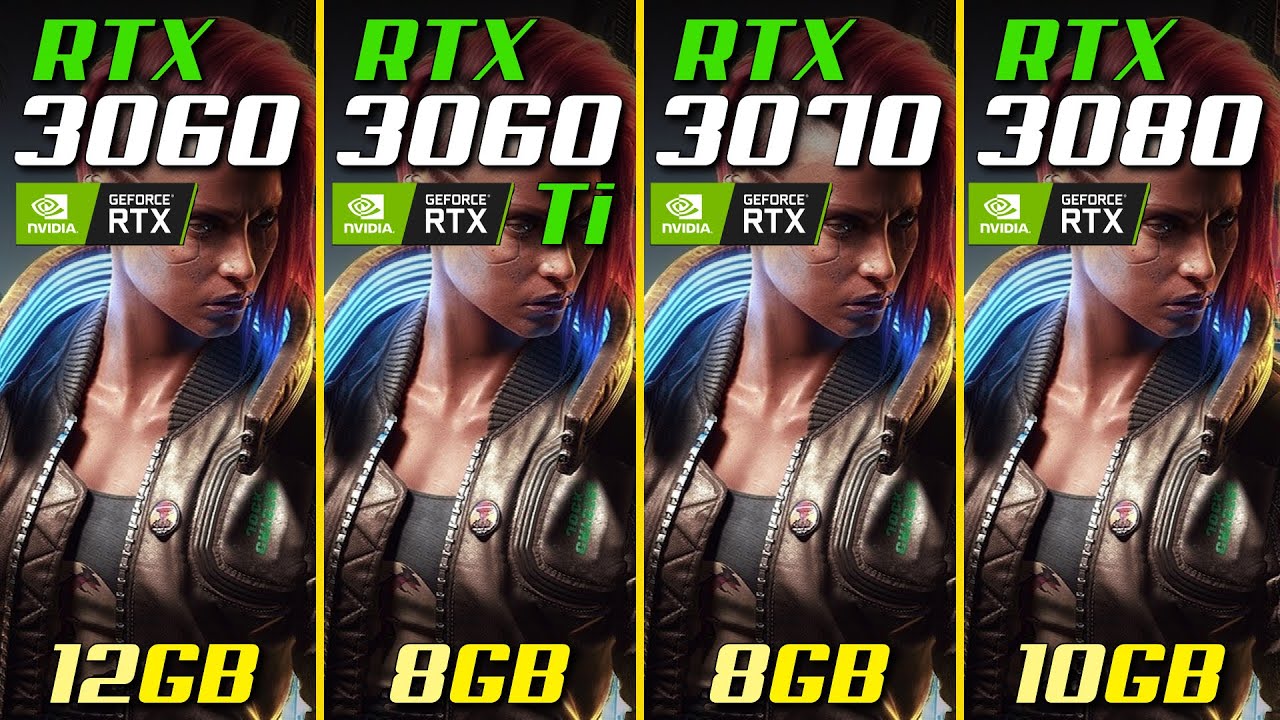RTX 3060 vs RTX 3060 Ti vs RTX 3070 vs RTX 3080  1440p Gaming