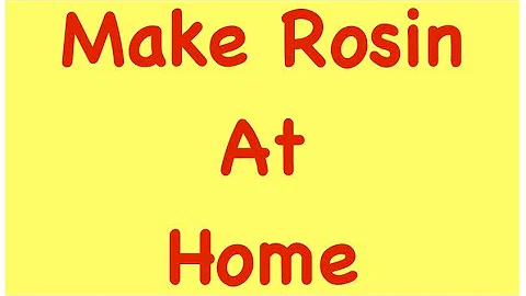 How to make rosin at home without a rosin press!!