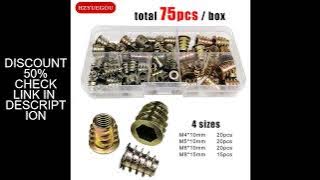 165/75/55pcs Threaded Insert Nut E-nut M4 M5 M6 M8 Set Kit For Wood Furniture Bed Cabinet Table Embe