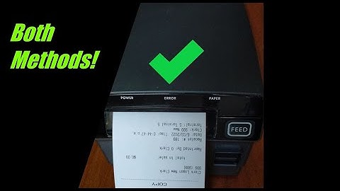 How to clear the Memory on a Receipt Printer