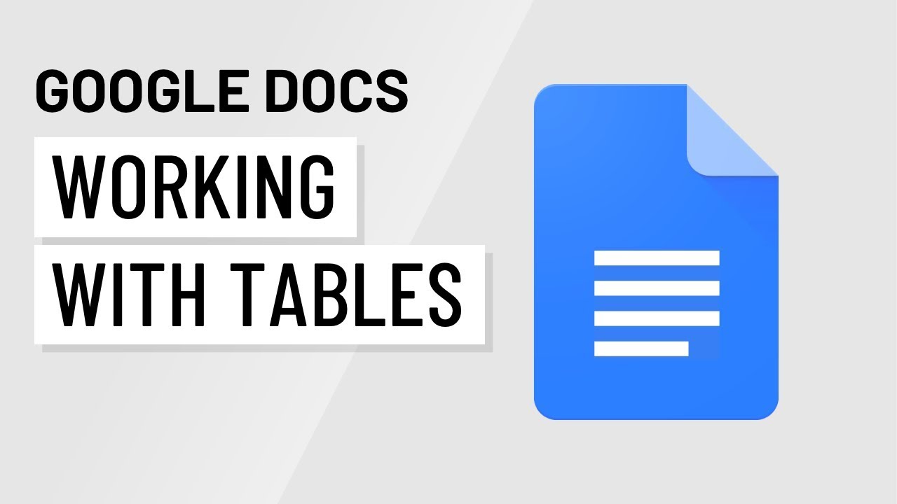 ⁣Google Docs: Working with Tables