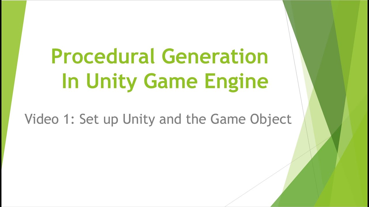 Procedural Generation in Unity Part 1: Setting Up Environment and ...