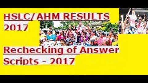 HOW TO CHEECK ANSWER SCRIPTS OF HSLC & AHM OF ASSAM