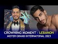 Crowning moment  nam thn libng lebanon ng quang mister grand international 2023  seif harb