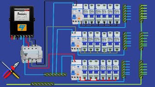 طريقة توصيل الطبلون الكهربائي ❤ installation of an electrical distribution panel