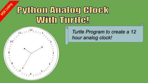 Analog Clock | Python Turtle Program