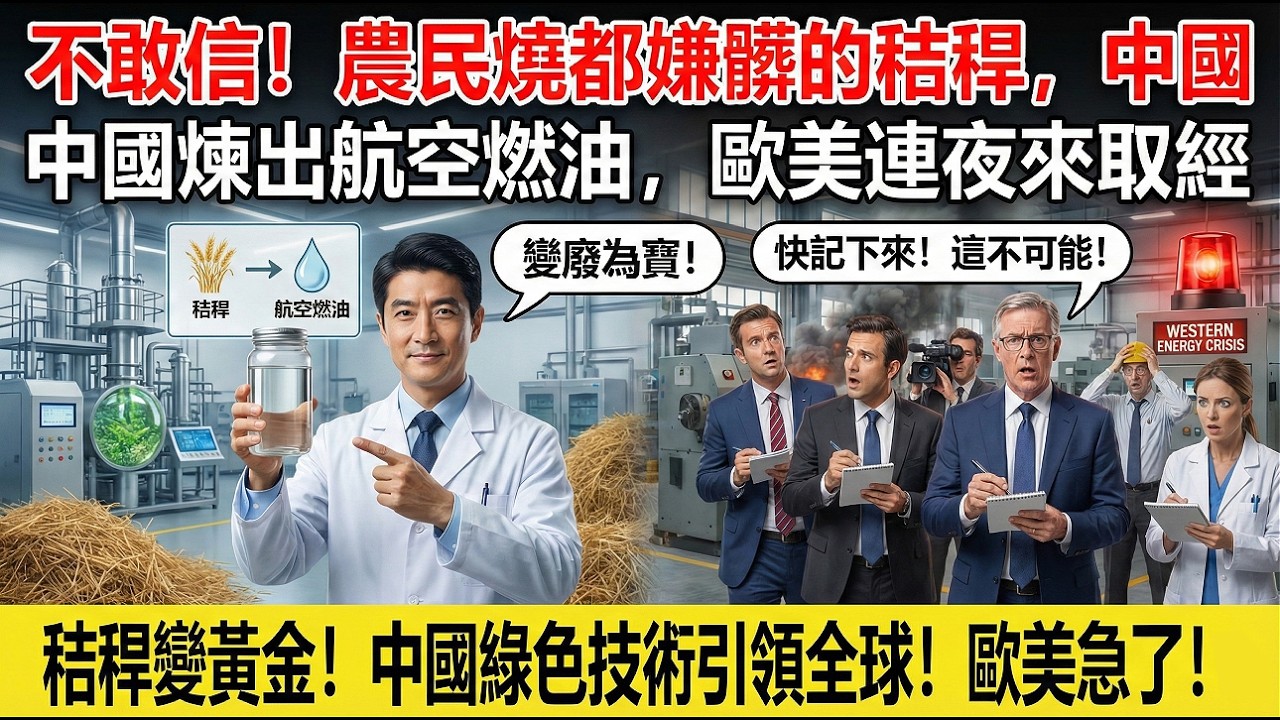 炸了！中國秸稈變燃油，4.3噸煉1噸，歐美壟斷被徹底打破，臉疼嗎？