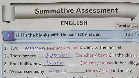 4th English term 1 summative assessment workbook answers 