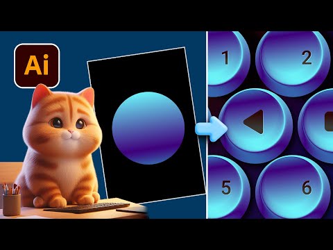 用 Blend 製作立體光澤按鈕 Illustrator 快速技巧教學 ｜ Create a Glossy 3D Button with Blend Tool