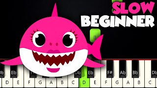 Baby Shark Song | SLOW BEGINNER PIANO TUTORIAL + SHEET MUSIC by Betacustic screenshot 3