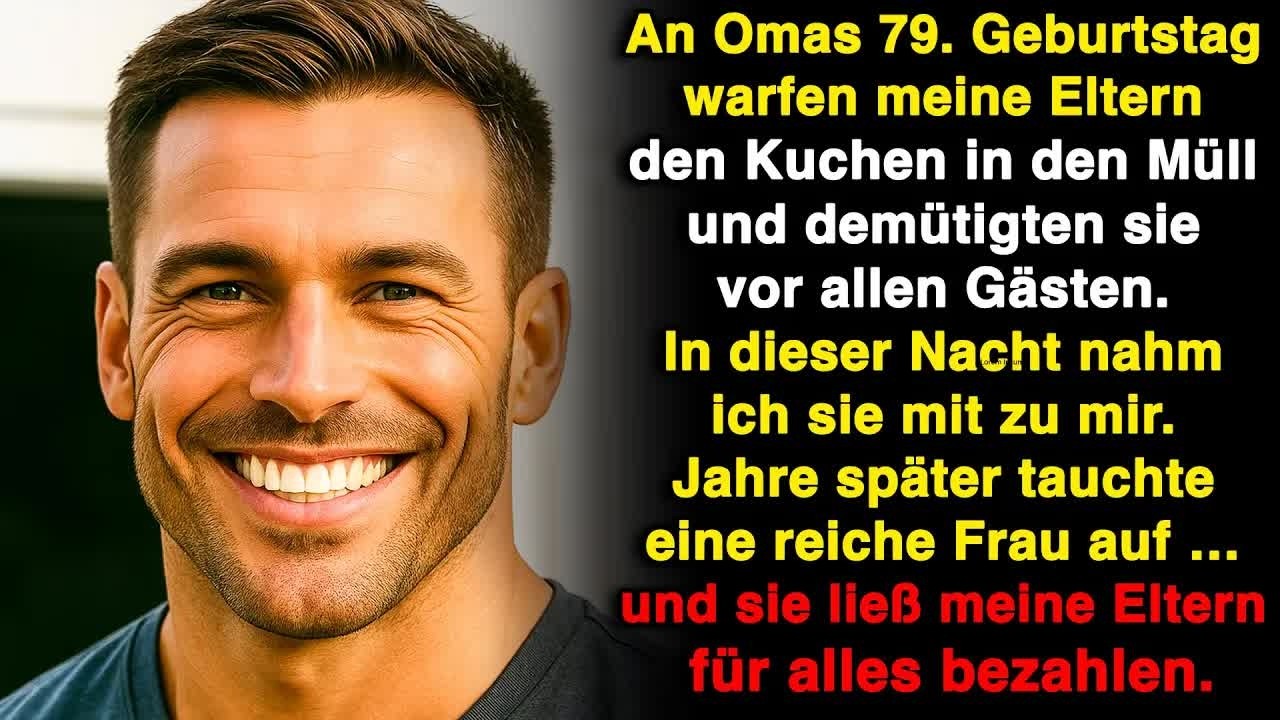 An Omas Geburtstag warfen meine Eltern ihre Torte in den Müll — dann tauchte eine reiche Frau auf …