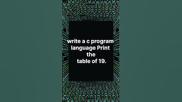 write a c program language print the table of 19 #coding #c #programminglanguage #code