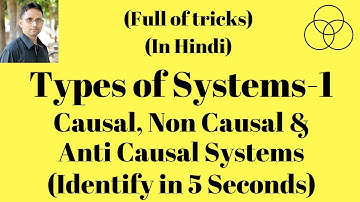 Causal, Anti Causal and Non Causal Systems  (Signals and Systems, Lecture-12) by SAHAV SINGH YADAV