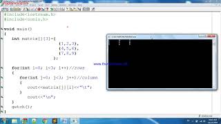 Transposition of Matrix in C++