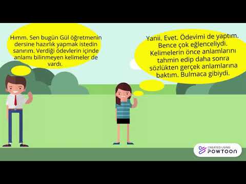 Anlamı bilinmeyen kelimelerle ilgili diyalog