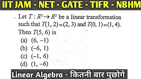 Linear Transformation problems | iit jam 2020 | iit jam linear algebra lectures | problem #37