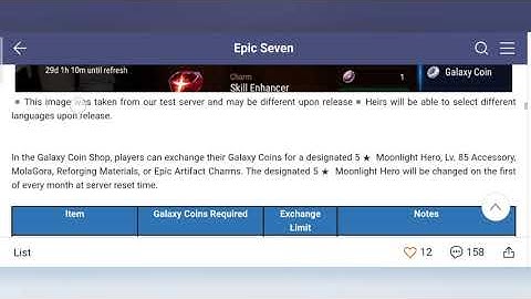 Epic Seven - Duplicate Heroes Update - Moonlight Coins and Covenant Coins