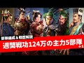 【三国志真戦：#54】週間戦功124万を稼いだ主力5部隊の編成＆戦歴解説【#三国志战略版】#真戦創作家 #三國志真戦