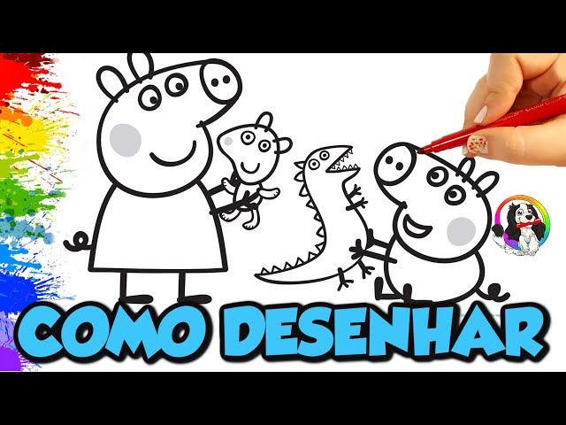 COMO DESENHAR A PEPPA PIG (FÁCIL) /// HOW TO DRAW PEPPA PIG (EASY