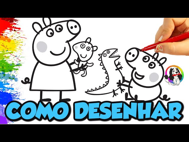 Desenho da Peppa Pig Português Brasil, Jogo de Pintar Desenhos animados