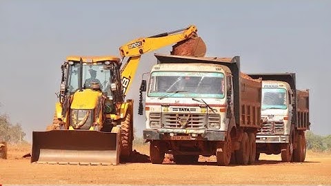 JCB 3DX JCB Backhoe Mitti Loading To Tractor In Leveling || JCB VIDEOS