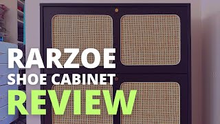 RARZOE Rattan 24 Pair Shoe Cabinet Review | 3-Tier Shoe Rack for 24 Pairs of Shoes | Shoe Cabinet