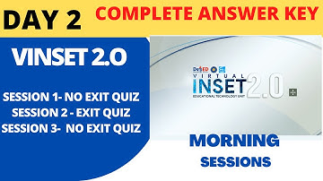 VINSET 2.0 DAY 2 MORNING SESSION COMPLETE ANSWER KEY