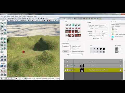 Basic tutorial on how to create a terrain and adding materials (UDK)