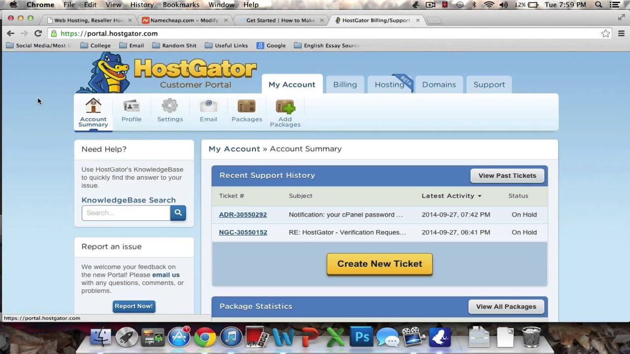 How to start Hosting A Domain with HostGator - YouTube