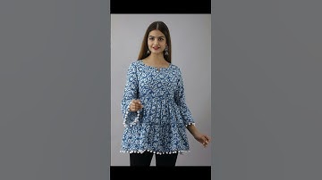 Original Handblock print short cotton kurti #shorts