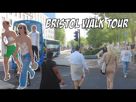 4K Video Ultra-HD walking tour - Bristol 🇬🇧 Hot Summer 2022