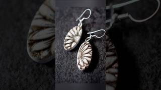 Mini Tutorial Polymer Clay Earrings with Flowers #shorts