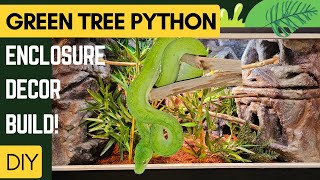 DIY Green tree python enclosure: Ancient City Themed!