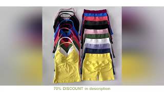 Latest Products You Must Know! 2Pcs Impact Gym Set Women Backless Tank Tops High Waist Scrunch Se
