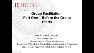 Group Facilitation (Part 1)