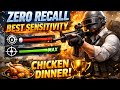 Best Zero Recoil Settings for Easy Chicken Dinner 🎯 No Recoil + Pro Sensitivity + Chicken Dinner 🏆