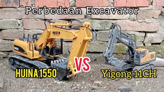 perbedaan Excavator huina 1550 dengan yigong 11CH