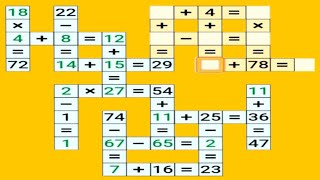 genius and intelligence in passing the stages of the exciting cross maths expert  puzzle#maths 