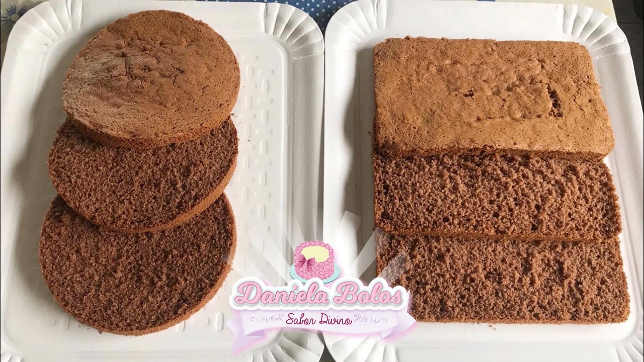 PÃO DE LÓ DE CHOCOLATE QUE RENDE DUAS FORMAS