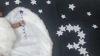 మైర 3 months ఫోటోషూట్|| new born babies photoshoot idea || angel theme photoshoot
