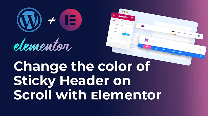 How to Change background color of header on scroll in elementor sticky header | Elementor tutorial