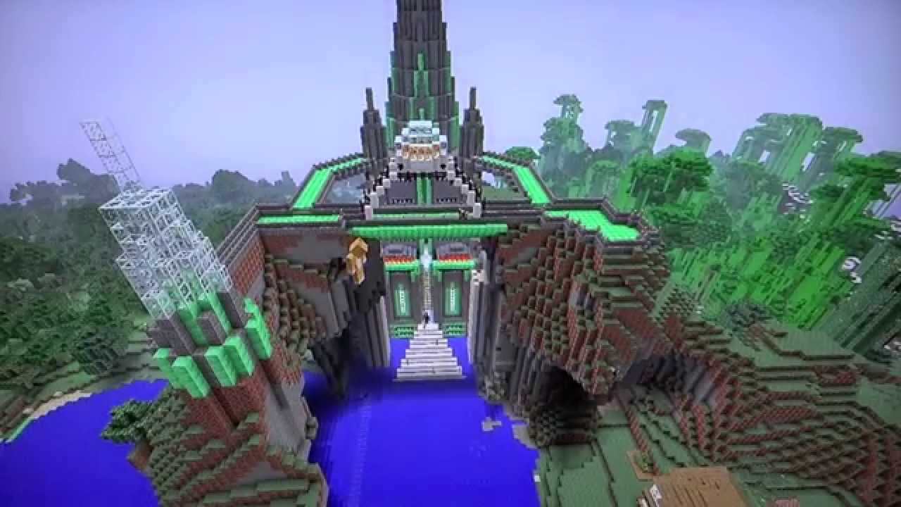 Minecraft Xbox 360 Emerald City : Emerald Castle from 