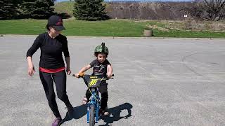 Khush teaches himself to bike May 2022