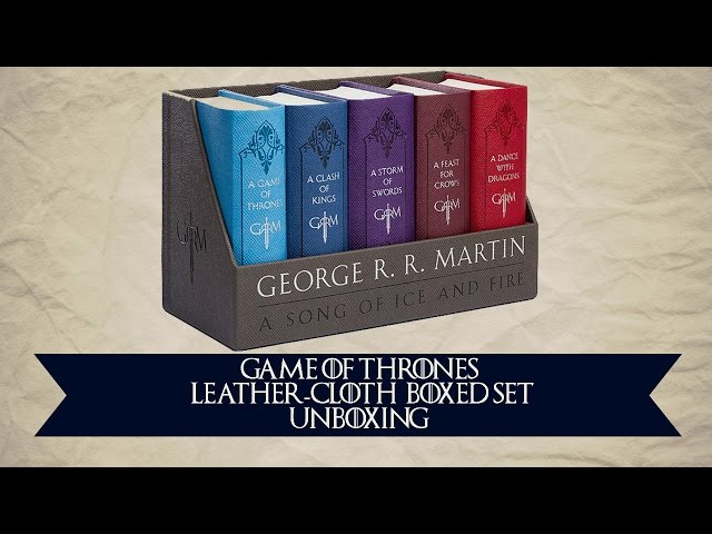 George R. R. Martin's A Game of Thrones Leather-Cloth Boxed Set (Song of  Ice and Fire Series): A Game of Thrones, A Clash of Kings, A Storm of  Swords, A Feast for