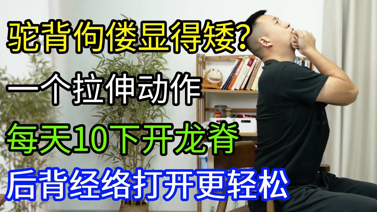 久坐人群后背僵硬？1个简单小动作每天10下，后背经络打开了，人更轻松【人体百科david伟】 Youtube 