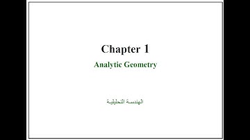 Chapter 1   Analytic Geometry