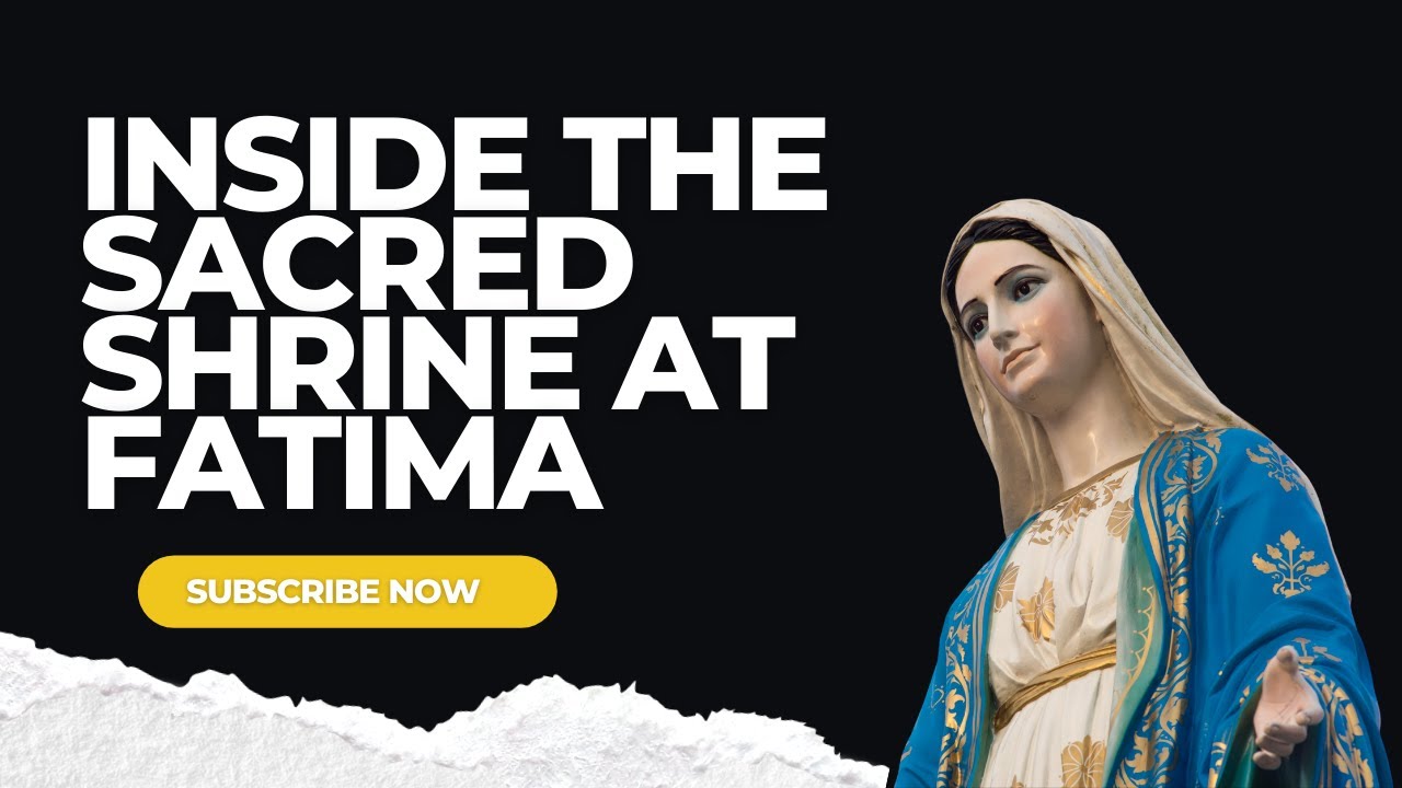 Pilgrims walking on their knees at the shrine of Fatima in Portugal