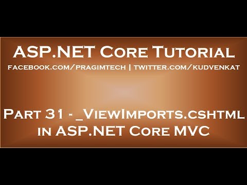 ViewImports cshtml in ASP NET Core MVC