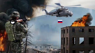 Footage of Russian Mi-24 Attack Helicopter Being Hit by Ukranian Anti-Air Missile system | Avdiivka