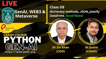 08 Python Crash Course | Dictionary methods, JSON, Jsonify and dataframe